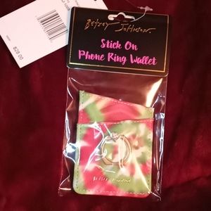BETSEY JOHNSON TYE DYE PHONE/CARD HOLD WALLET RING